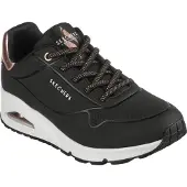 SKECHERS Baskets basses 'Uno' or rose / noir