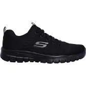 SKECHERS Baskets basses 'Graceful Get Connected' gris / noir