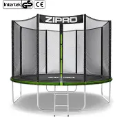 Zipro Trampoline Jump Pro Out | 10FT Ø 312 cm | Trampoline de jardin Trampoline pour enfants Kit complet avec filet extérieur, échelle et housse de protection, pour l'extérieur, vert