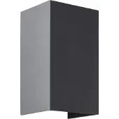 Brilliant Applique murale d'extérieur à LED gris foncé Hilly | 2flg. | Up/Down Light | Métal/Verre | 8 Watt 780 Lumen 3000 Kelvin | IP44