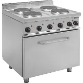 Saro Cuisinière électrique avec four électrique, modèle E7/Cuet6Le, dimensions : L 1200 x P 700 x H 850