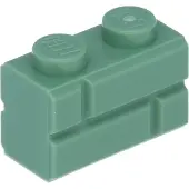 LEGO : 500 briques profilées 1x2 en vert sable