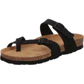 Rohde Chaussons d'intérieur Alba pour femmes, modèle pantoufle, couleur noire, pour un usage quotidien
