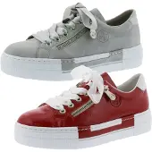 Rieker Baskets basses rouge vif / blanc