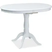Feldmann-Wohnen Table de cuisine Dello 100-129x70x75cm blanc extensible Art Nouveau
