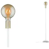 Paulmann Lampadaire Neordic Nordin, puissance maximale 1x20W, culot E27, blanc/doré mat, 230V, matériau : marbre/métal