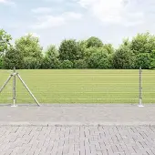 Syfax Clôture en fil soudé avec base en béton 50 x 0,4 m (L x H)