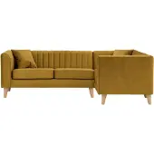 Wintech Canapé d’angle droit Mary-Velluto 8-like oak
