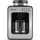 Karaca Cafree Cafetière à filtre avec moulin à café intégré, 0,5L, 600W, Inox