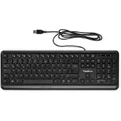 Nedis Cabled Keyboard - USB-A - Multimédia - QWERTZ - DE-Layout - Clavier numérique