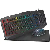 Logilink Ensemble Clavier et Souris - - ID0185 - 800-2400 DPI - Rétroéclairage LED RGB - USB