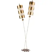 Elstead Lighting Nettle Lampadaire E27 double or et taupe (E27)