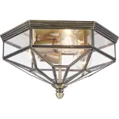 Maytoni Plafonnier Verre Abat-jour Cuivre Monture 3flg ZEIL IP43 60W E27