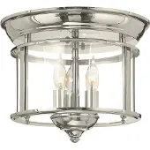 HINKLEY Suspension Gentry, nickel poli, 3xE14x40W, métal, dimensions : 24x29x29 cm, IP20,