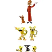 Plastoy Mini Figurki Marsupilami - Zestaw 7 Postaci w Tube, Ręcznie Malowane