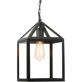 QAZQA Suspension d'extérieur industrielle noire IP23 - Amsterdam