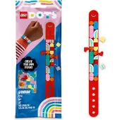 LEGO 41953 DOTS Bracelet arc-en-ciel avec pendentifs, set de bricolage DIY