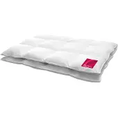 HANSKRUCHEN GmbH HANSKRUCHEN Rubin couette en duvet 155x220 cm chaleur moyenne 100% duvet lavable pour personnes allergiques couette toutes saisons respirante blanche