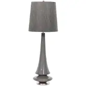 Elstead Lighting Lampe de table en porcelaine Spin, grise, 1xE27x60W, porcelaine, dimensions : 88x30x21 cm, IP20, Elstead