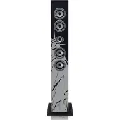 Icestorm Enceinte colonne Bluetooth iCES IBT-6 - 40 watts RMS - Récepteur FM PLL - Lecture USB - Diffusion Bluetooth - Fonction de chargement USB - Entrée AUX - NY - Anthracite