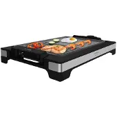 Cecotec Plancha-gril Électrique Tasty&Grill 2000 Inox MixStone. 2000W, Thermostat ajustable, Plaque Antiadhérente pour Griller