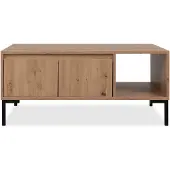 Concept-Usine Table basse en bois avec rangements NAVI