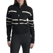 DKNY Open Stitch Stripe Logo Jacket Noir L Femme