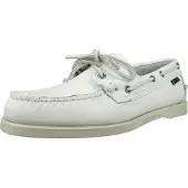 Sebago pour homme. 7000H00 Chaussures de bateau en cuir Docksides Portland blanc (45), Plat, Lacets, Casuel