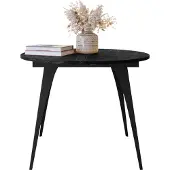 Mirjan 24 Table de cuisine extensible LUSI - pietra grigia noir / noir