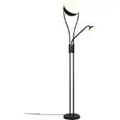 TRIO LED, lampadaire, métal, noir, intensité variable, flexible, H 180 cm