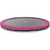 Exit Silhouette Trampoline Sportive ø366cm – Enterré – Trampoline Enterrée – Rond – pour Enfants – Rose