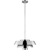 Elstead Lighting Suspension Brisbin, nickel poli, 1xE27x60W, métal, dimensions : 161,7 x 45,7 x 45,7 cm, IP20, Feiss