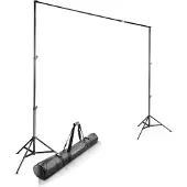 Walimex pro Système d'arrière-plan XXL Largeur 190-465 cm, Support d'arrière-plan Hauteur 400 cm, Pieds de lampe avec Raccord 5/8", Kit Vidéo & Écran vert