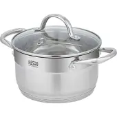 Resto Kasserolle 3,6 l (silber, Edelstahl, Induktionsherd, spülmaschinenfest)