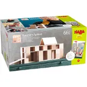 Haba Système de construction Clever-Up ! 2.0, cubes en bois, 66 pièces, à partir de 1 an, 306249