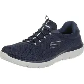 SKECHERS Slip on 'Summits' bleu marine / blanc