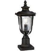 Kichler Lampe d'extérieur sur socle, bronze foncé, E27, 60 W, Luverne
