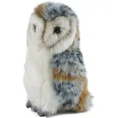Living Nature , peluche hibou grand-duc, taille moyenne, 18 cm, animal en peluche