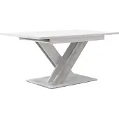 Mirjan 24 Table extensible de cuisine JORPE – béton / blanc