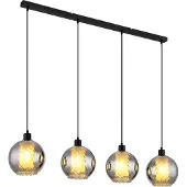 Globo Lampe pendante de conception Ulf Noir à 4 lumières