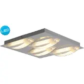 Näve - Plafonnier LED, Ranchi, dimensions : l : 30cm ; l : 30cm ; h : 5cm ; 1236842