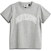 Hummel T-Shirt gris chiné / blanc