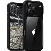 JT BERLIN Pankow Hybrid MagSafe (Apple iPhone 17 Pro Max), Coque pour téléphone portable, Transparent, Noir
