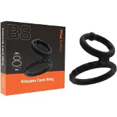 Men's Play - anneau pénis et testicules - silicone noir