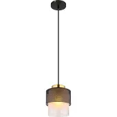 Globo Suspension Olga 1 noir clair avec maille