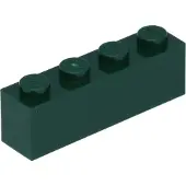 LEGO 50 pièces 3010 Brick 1x4 Part Basic Bricks 50 Vert foncé