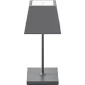 Sigor Nuindie Mini lampe de table rechargeable IP54 aluminium Easy Connect gris graphite angulaire