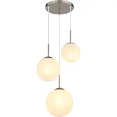 Globo Lampe pendante de conception Kop cartouche nickel à 3 lumières