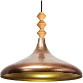 Bamyum Champion Pendelleuchte Holz Kupferfarbe (E27)