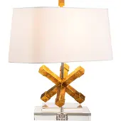 Gilded Nola Lampe de table, acier, or, H 50,8 cm